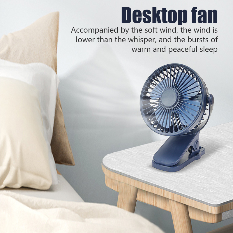 Portable Mini Clip Fan USB Quiet Desk Fan Personal Cooling Fan for Home Office Travel