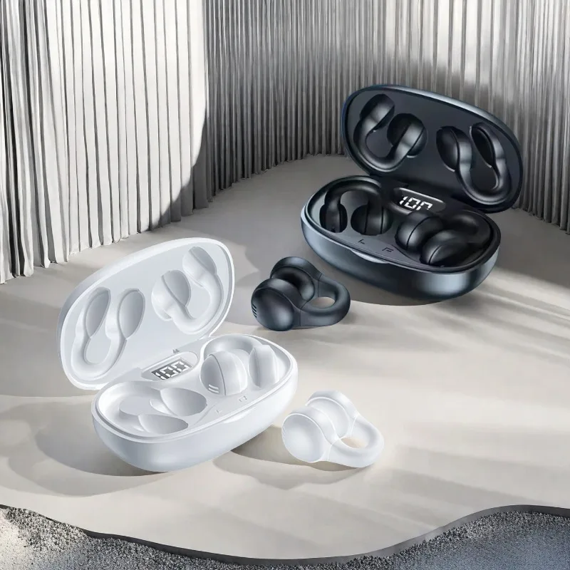Wireless Bluetooth Earbuds with Noise Reduction Mic and LED Power Display