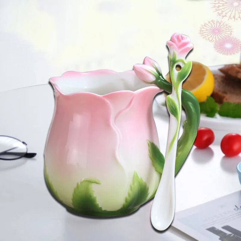 Bone China Camellia Floral Mug 320ml
