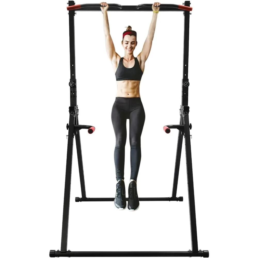 Foldable Triangular Power Tower for Full Body Workouts