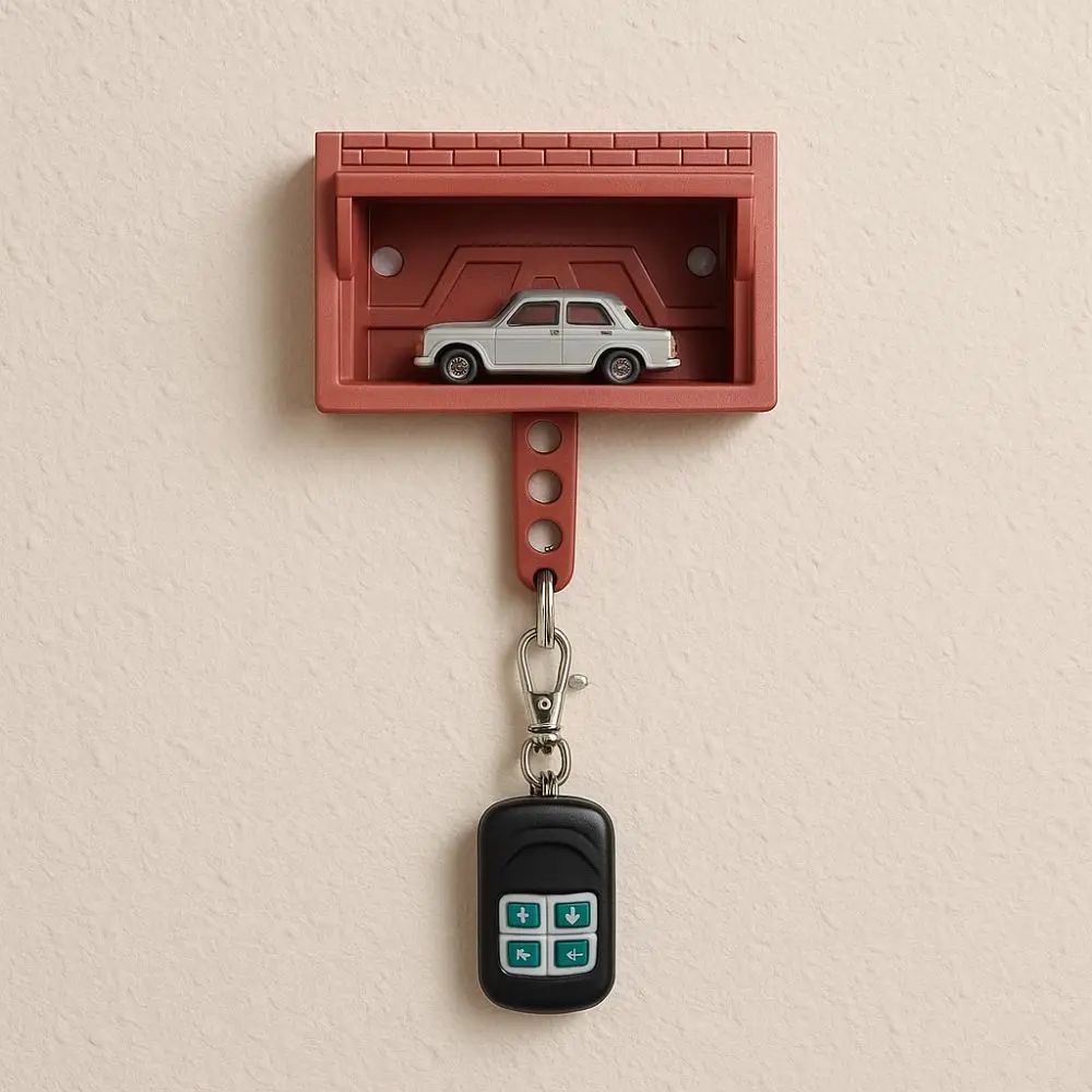 Creative Car Garage Key Holder Wall Mount Rack