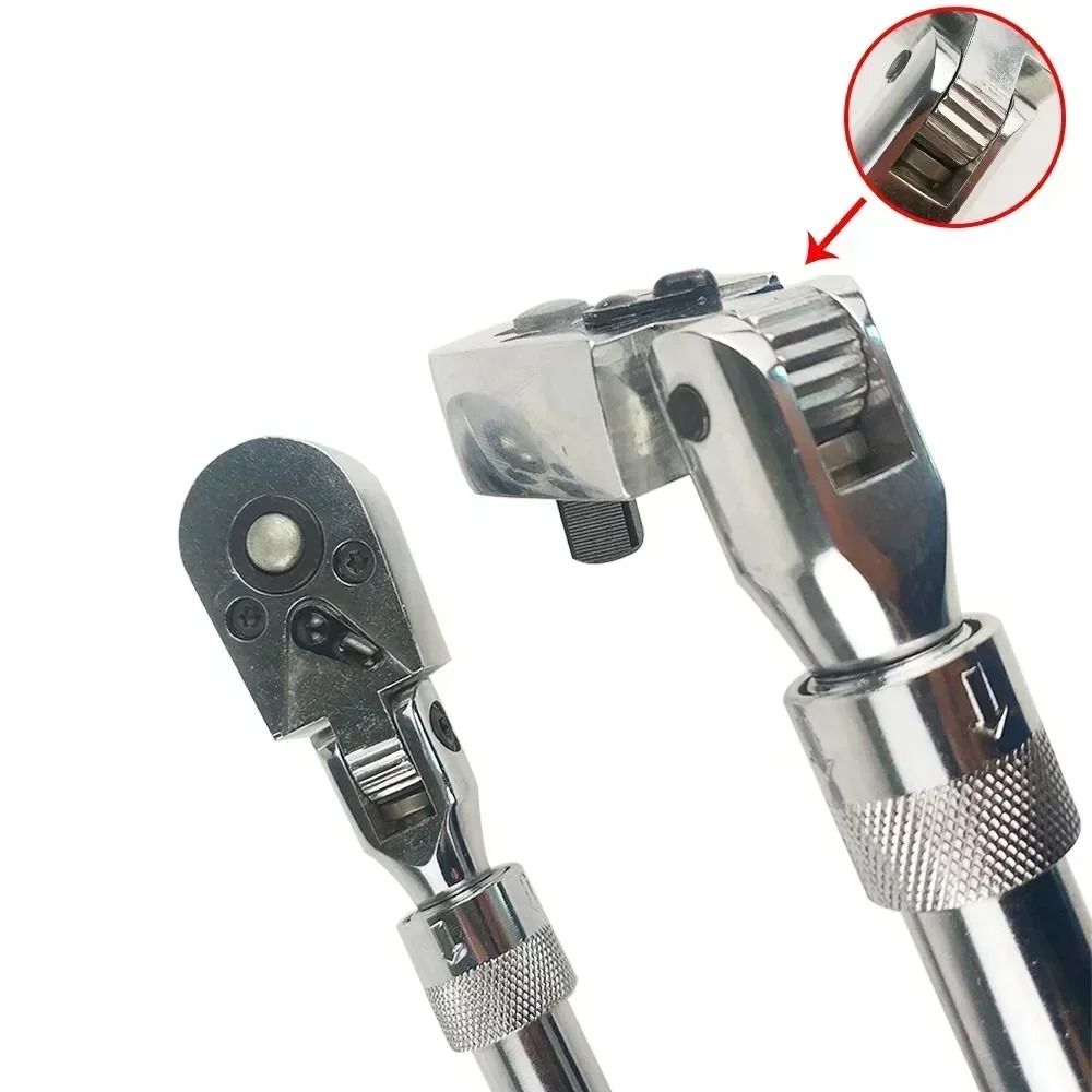 72 Tooth Carbon Steel Retractable Ratchet Wrench with Quick Release