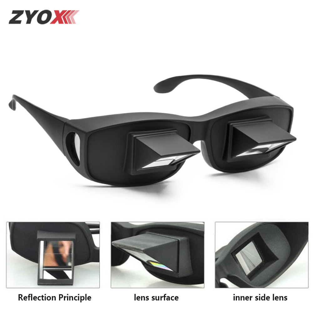 Prism Spectacles for Reading & TV Viewing Comfortable Horizontal Viewing Glasses for Bed Rest