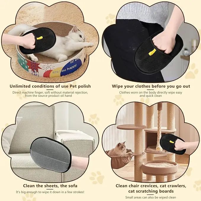 Reusable Pet Hair Removal Glove Brush