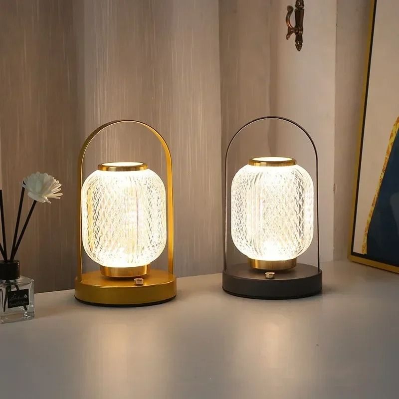 Rechargeable Retro Acrylic Table Lamp