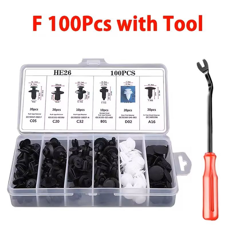 ClipMaster Auto Body Fastener & Retainer Kit – Universal Car Push Pin Rivet Set