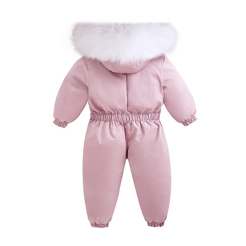 Warm Plus Velvet Winter Ski Suit Baby Jumpsuit Boy Overalls Kids Toddler Girl Clothes Children Clothing Warm Coat