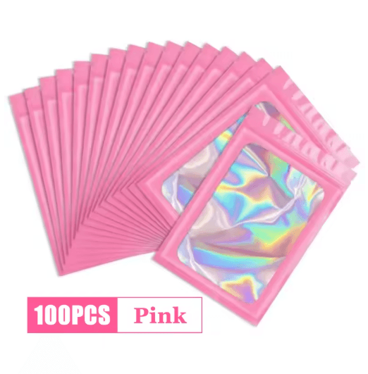 Holographic Ziplock Bags for Jewelry Nails and Beauty Display