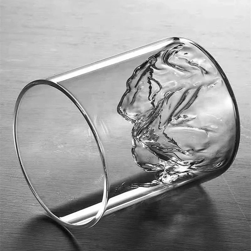 Creative Glass Mountain Viewing Cup, Japanese Style Mountain Teacup, High Beauty Household Water Mug, Unique Clear Glass