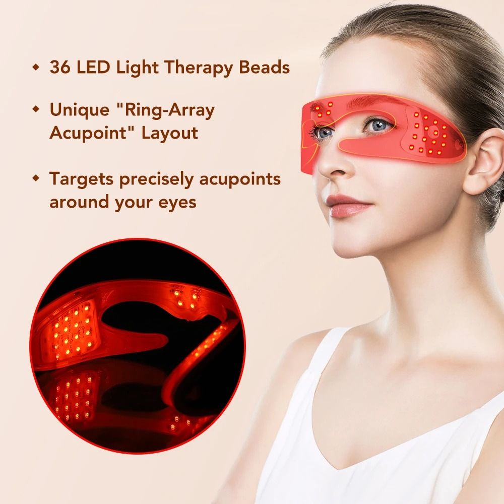 Vibration Eye Massager with LED Light Therapy for Anti Aging and Fatigue Relief