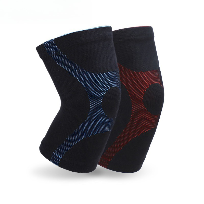 Breathable Sports Nylon 3D High-Elastic Knitted Knee Pads, Warm and Sweat-Absorbing for Running