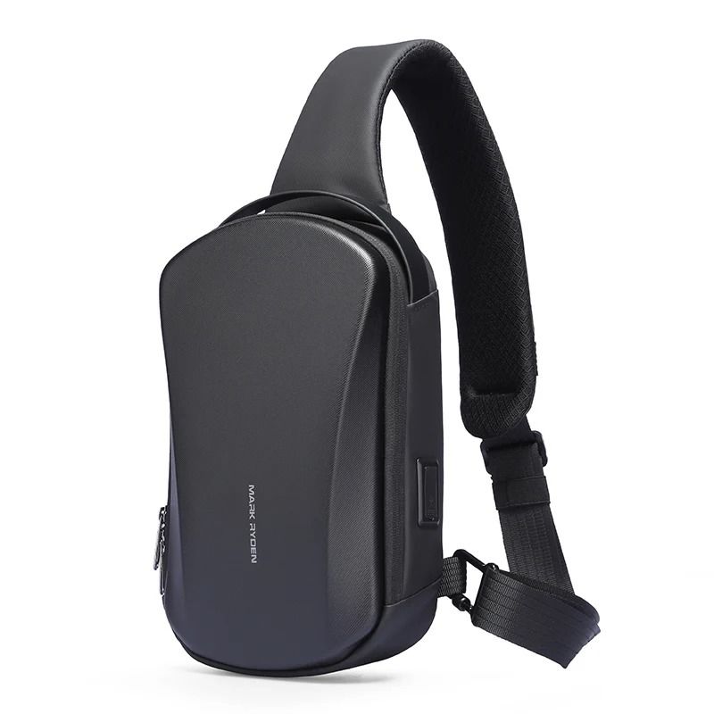 Waterproof Hard Shell Crossbody Bag with USB Charging Port