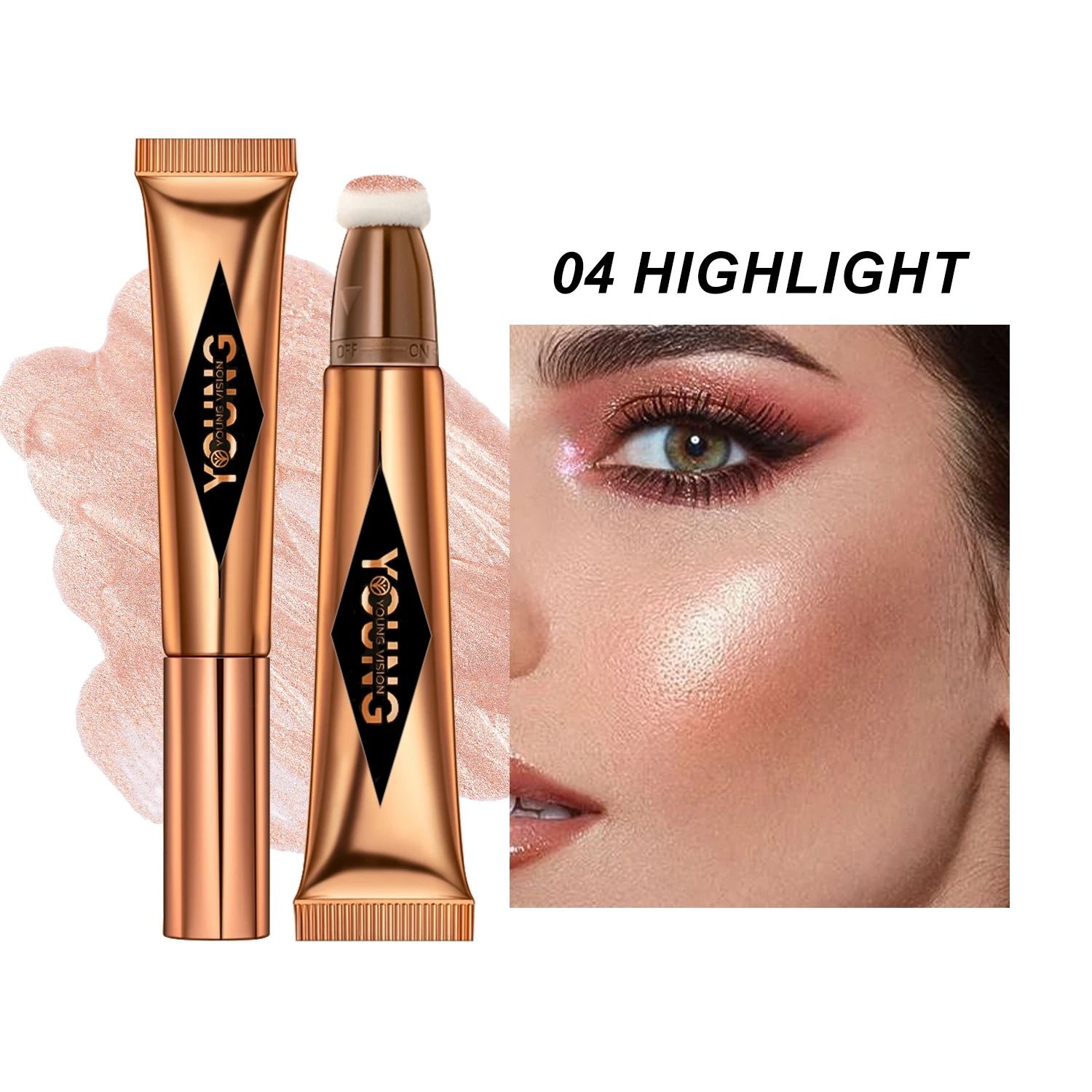 Young Vision Air Cushion Powder Blusher High Gloss Stick 6 Shades