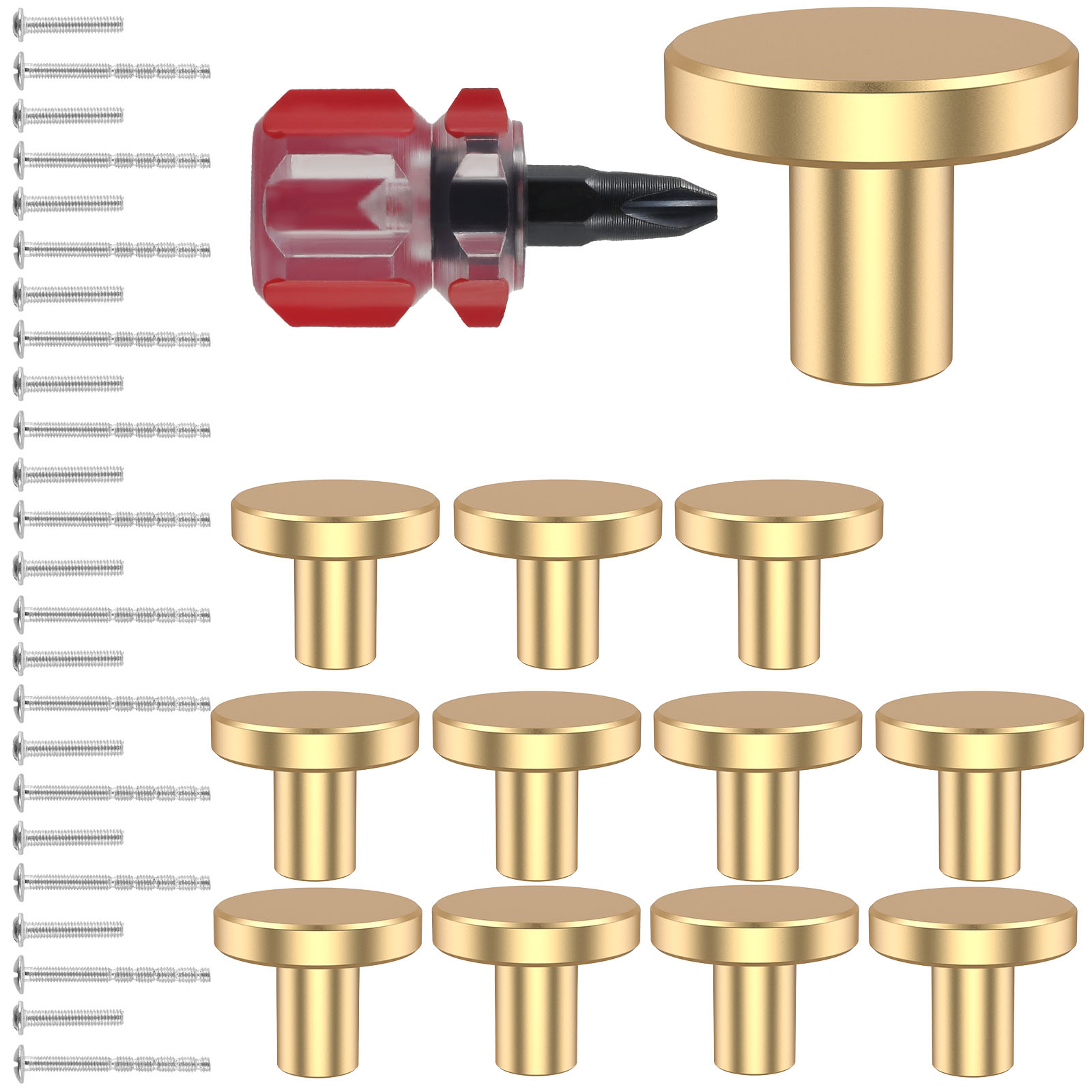 Drawer Knob Set, Aluminium Alloy Cabinet Knobs, Furniture Handle Fitting, Decorative Hardware with Screw driver
