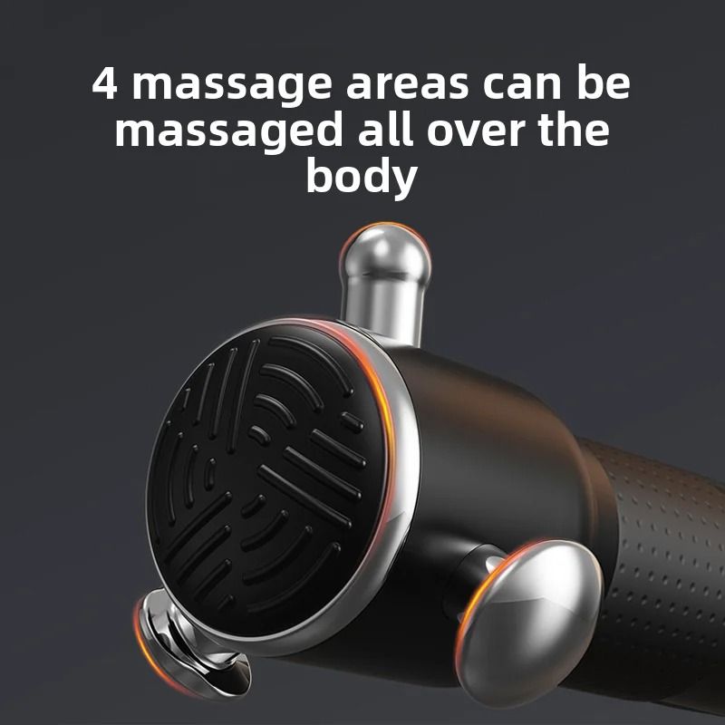 High Frequency Massage Gun with Four Interchangeable Heads and Deep Tissue Relief