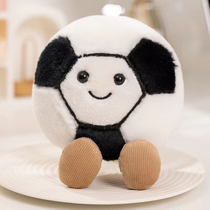 Cute Plush Tennis Ball Keychain Bag Charm Pendant