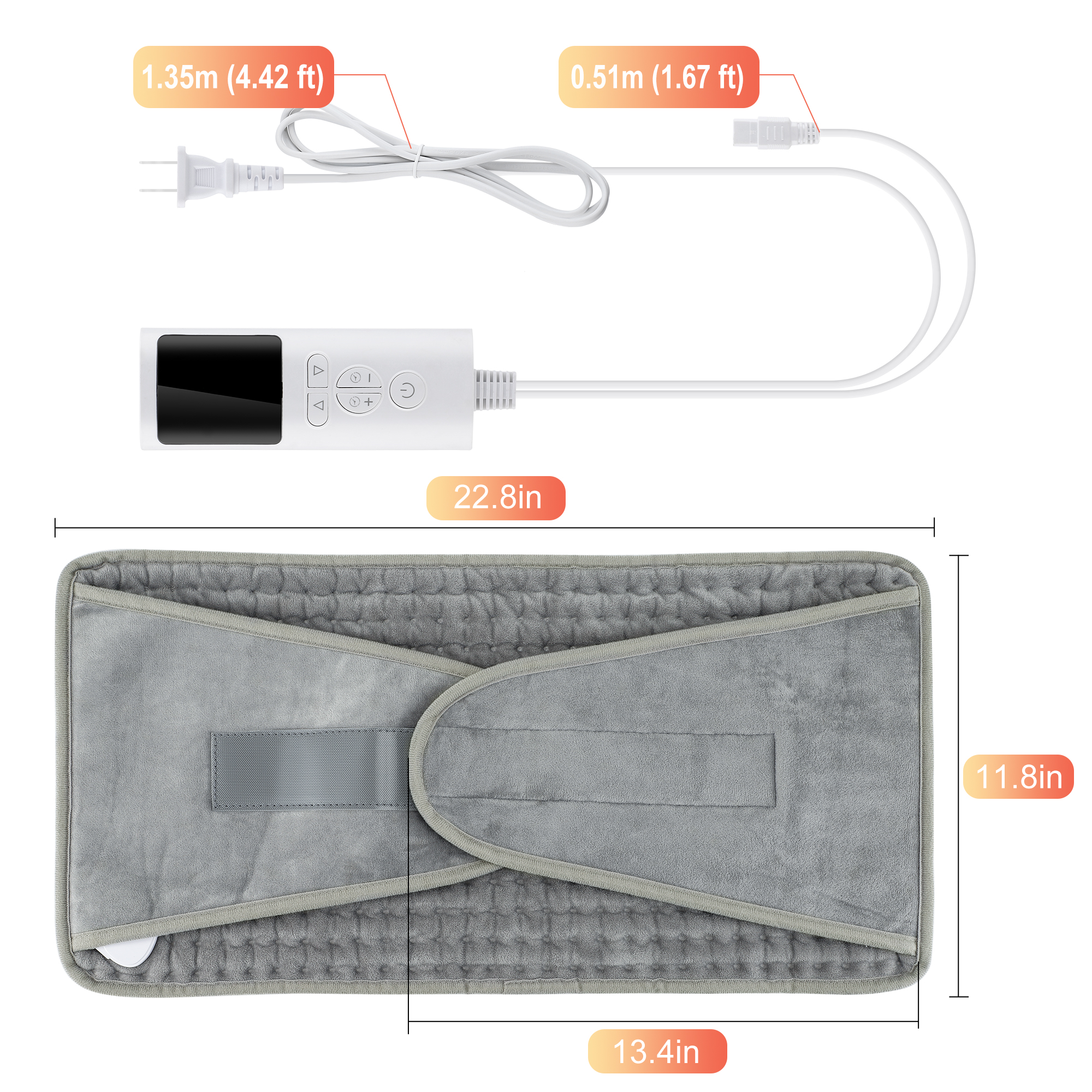 Thermal Heating Pad Mat, Electric Blanket for Back Neck Waist Abdomen Foot Hand, Winter Warm Mat, Super Soft Plush