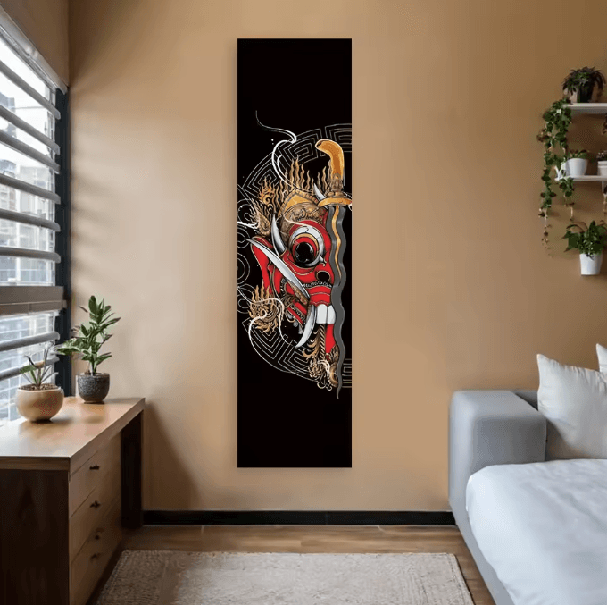 Japanese Wave Tapestry Red Sun Wall Hanging Aesthetic Ocean Landscape Decor for Bedroom Living Room