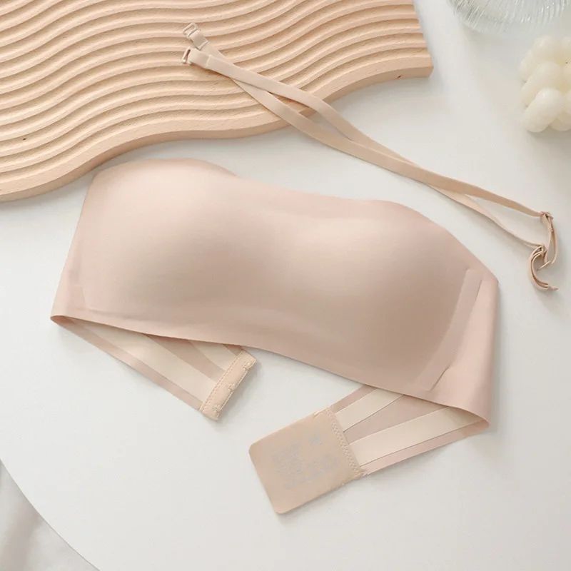 Seamless Anti-Slip Strapless Push Up Bra – Wireless Invisible Tube Top Bralette