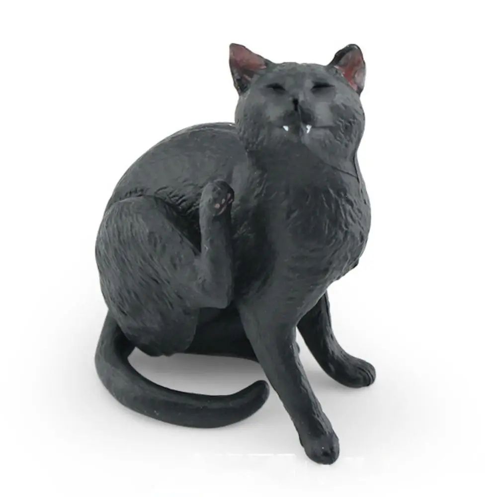 Realistic orange cat figurine for Desk Decor Mini Sleeping Kitty Ornament