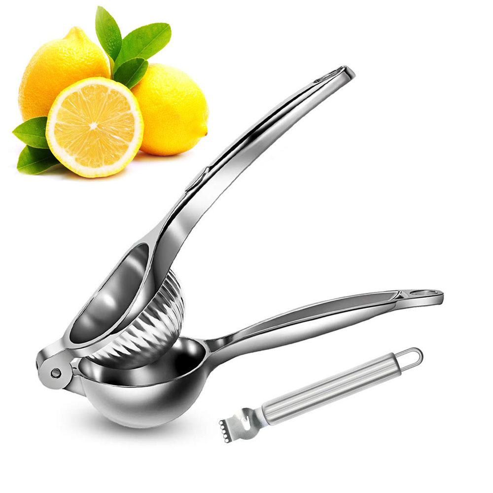 Lemon Citrus Juicer Stainless Steel Squeezer with Orange Crusher Zester