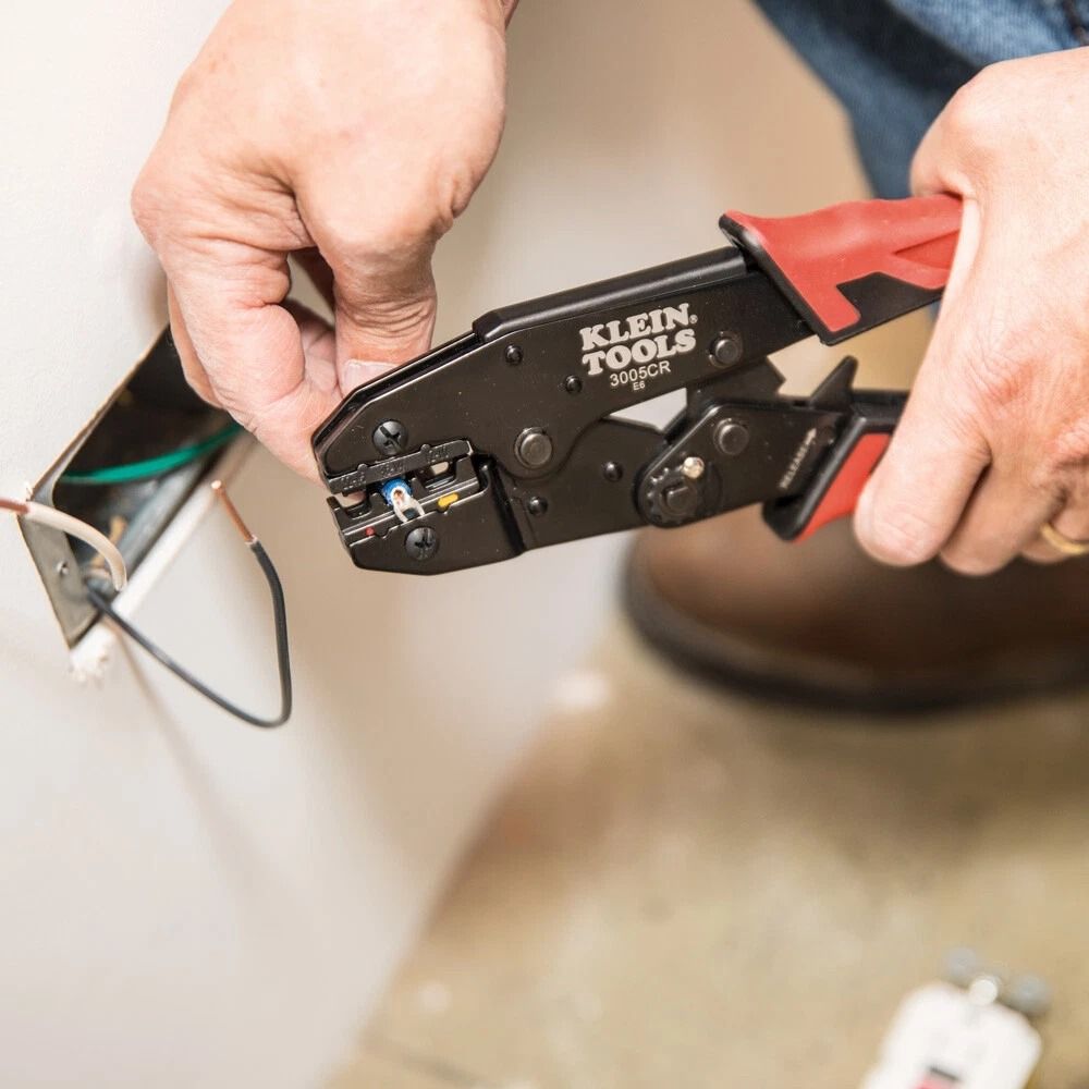 Ratcheting Crimper for Insulated Terminals AWG Wire