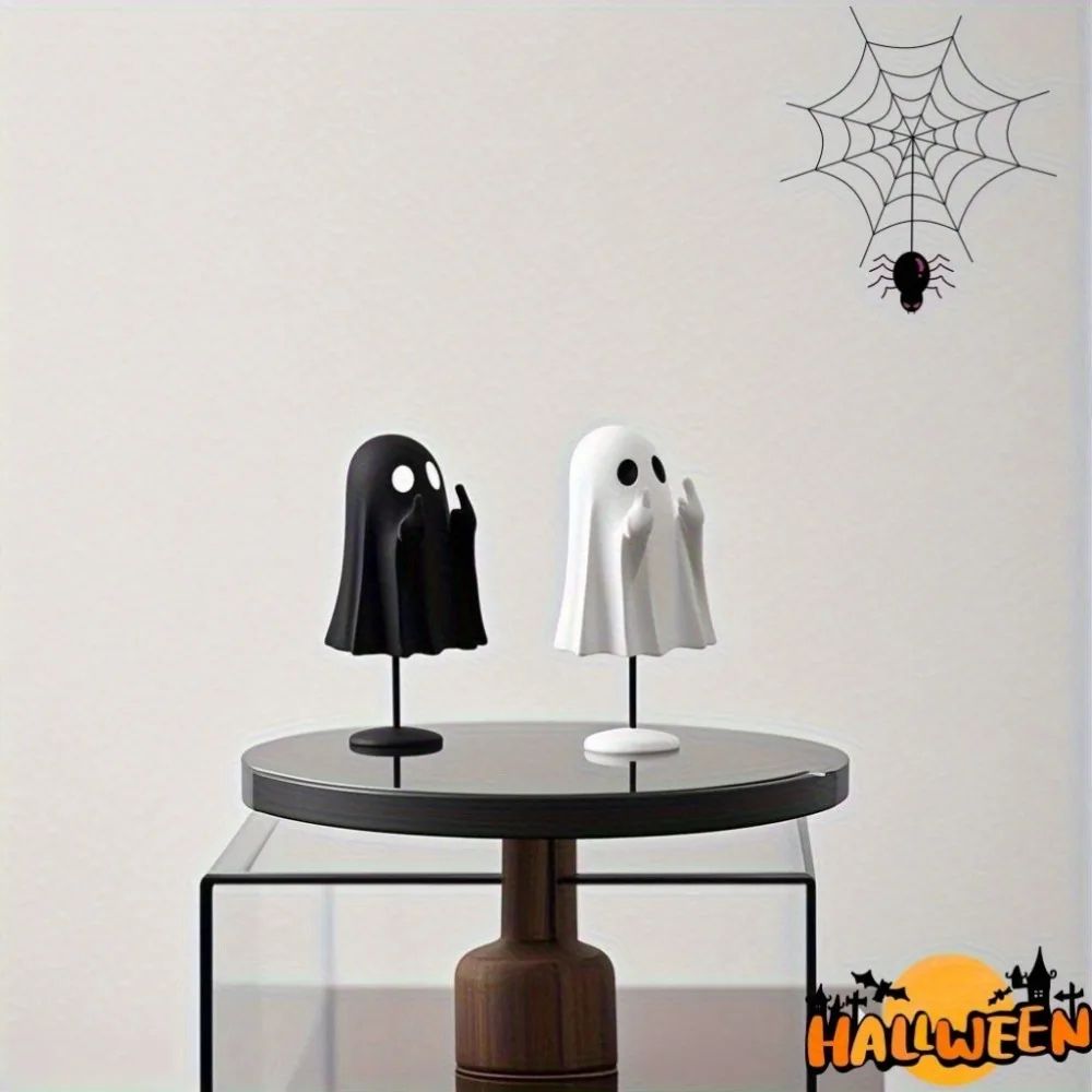 Cute Halloween Ghost Figurines Mini Ghost Desk Decorations Set
