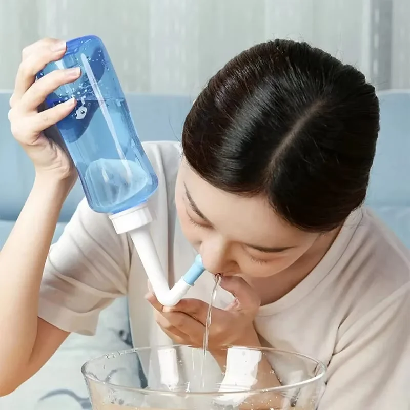 Wash Bottle Manual for Nasal Cavity Cleanse and Rhinitis Relief for Adults and Children