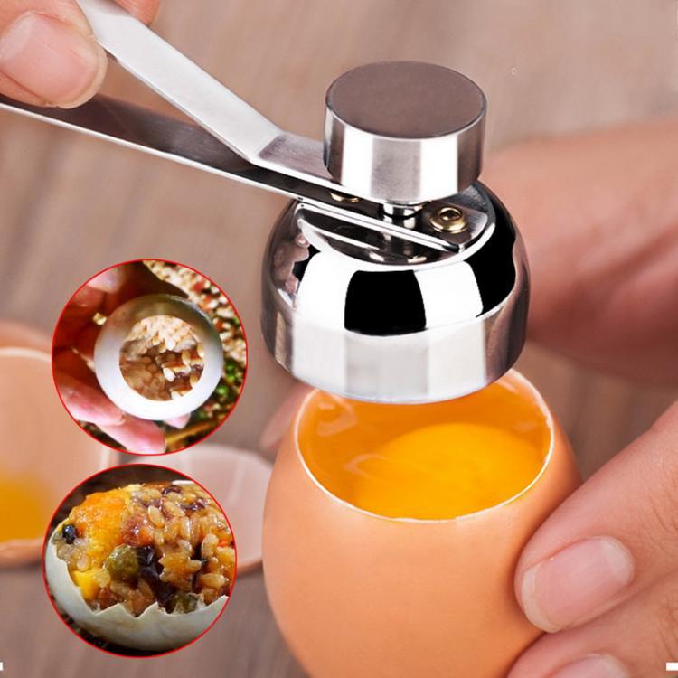 Stainless Steel Egg Topper Cutter Metal Egg Scissors for Boiled & Raw Eggs Creative Kitchen Tool for Precise Egg Opening