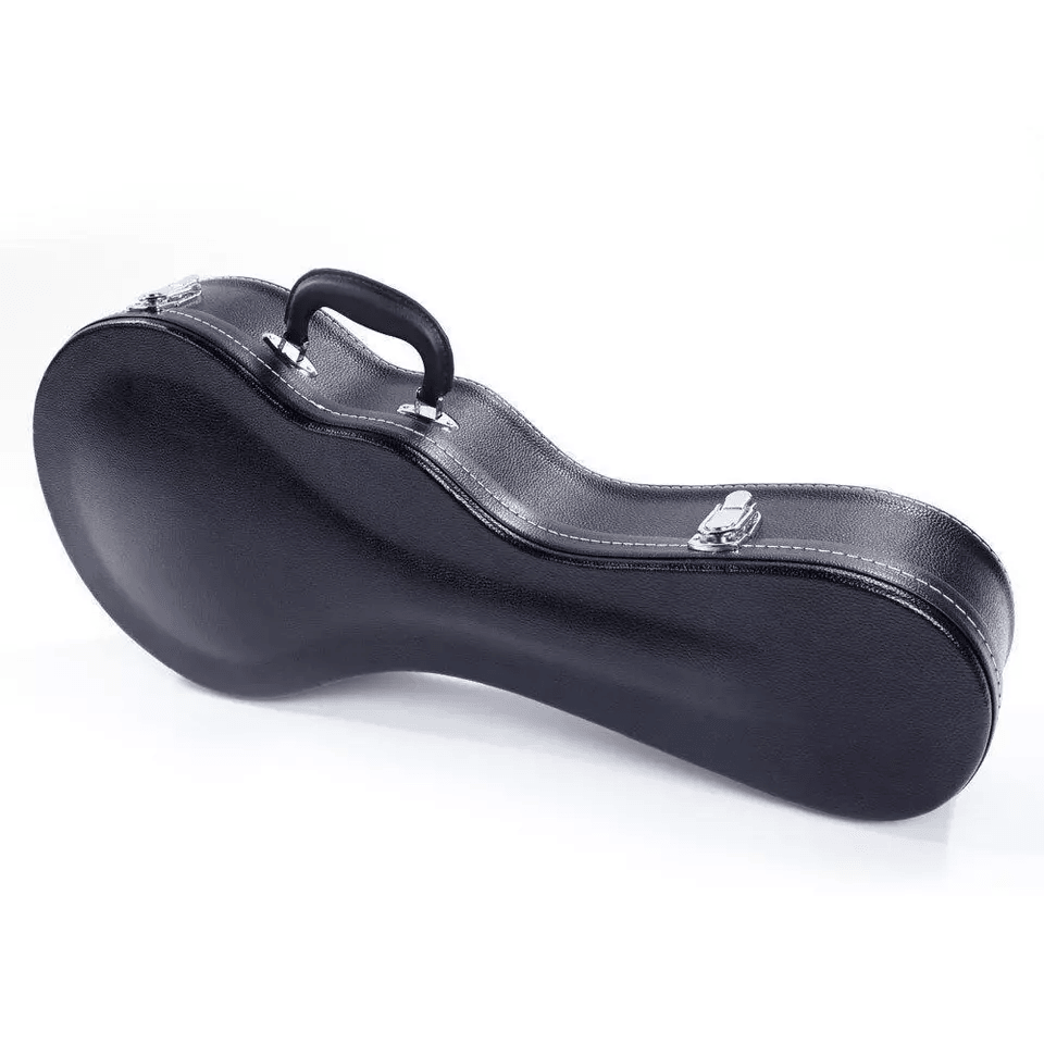 Glarry F-Style Mandolin Case – Microgroove Pattern, High-Class Leather, Black Hardshell Protection