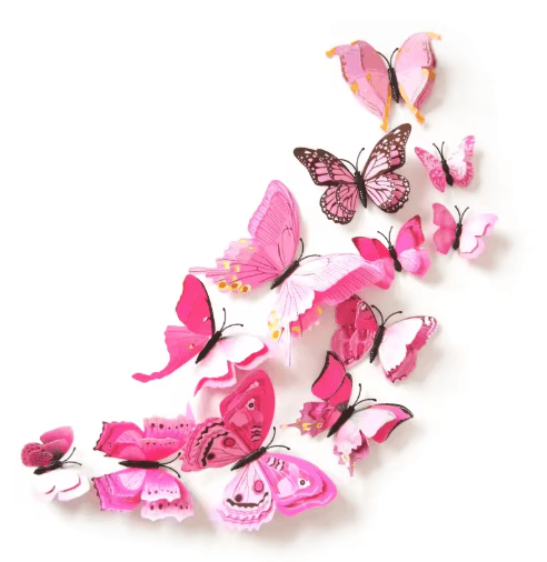 12 Piece 3D Double Layer Butterfly Wall Stickers for Elegant Home and Party Decor