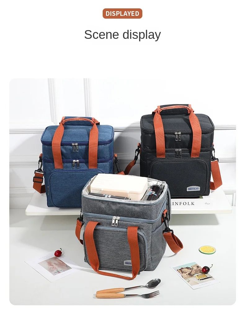 Double Layer Thermal Picnic Lunch Bag