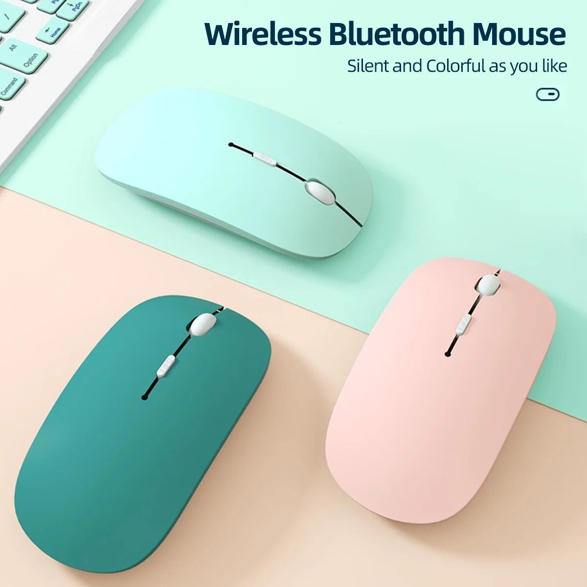 Ultra-Slim Bluetooth Wireless Mouse for iPad, Android & Windows Tablets