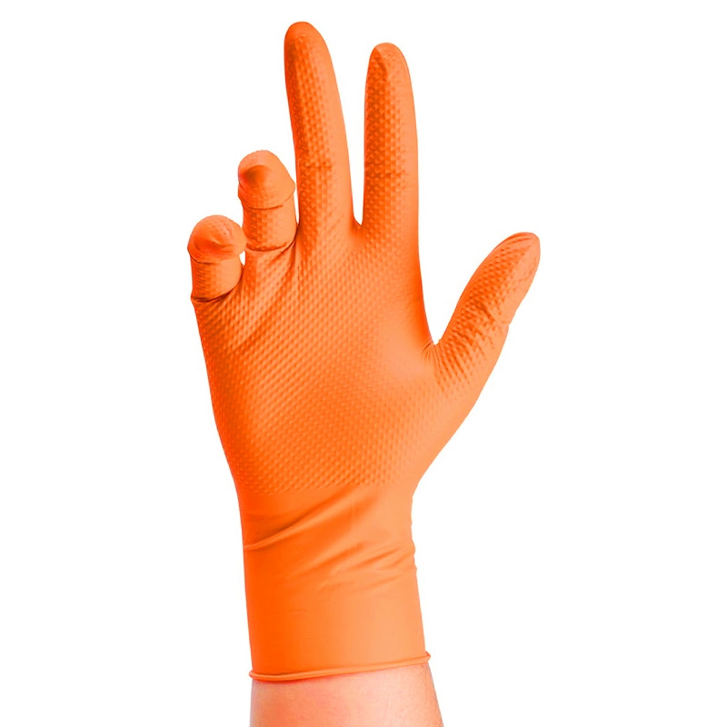Heavy Duty Nitrile Gloves Industrial Work Gloves with Textured Grip for Mechanics