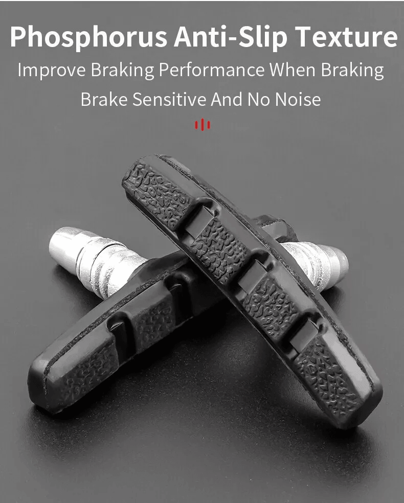 5 Pairs High Grade Cycling Bicycle Bike V Brake Pads 70mm Shoes Pads Black for Mountain Road MTB Cruiser Folding Bikes
