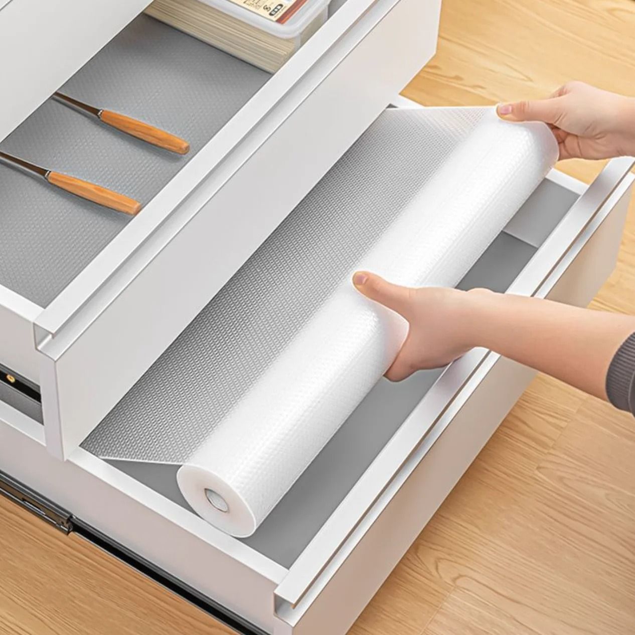 Non Slip Waterproof Drawer Mat Shelf Liner for Closets Cabinets and Tables