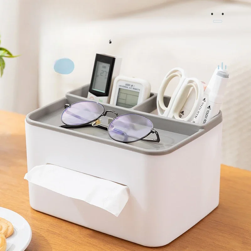 Car Mounted Coffee Table, Multifunction Desktop Remote Control Storage Box, Simple Dustproof Paper Box for Home