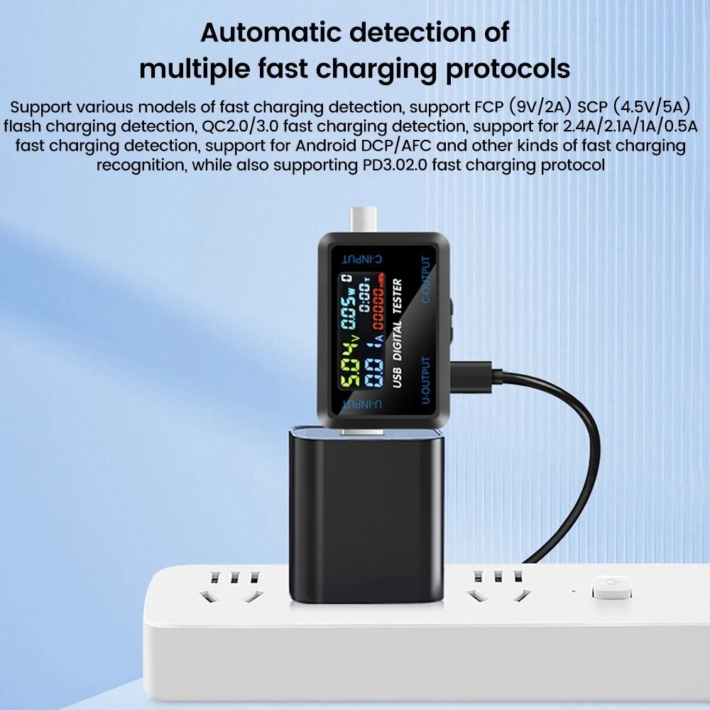 USB Voltage and Current Tester for Power Banks and Chargers