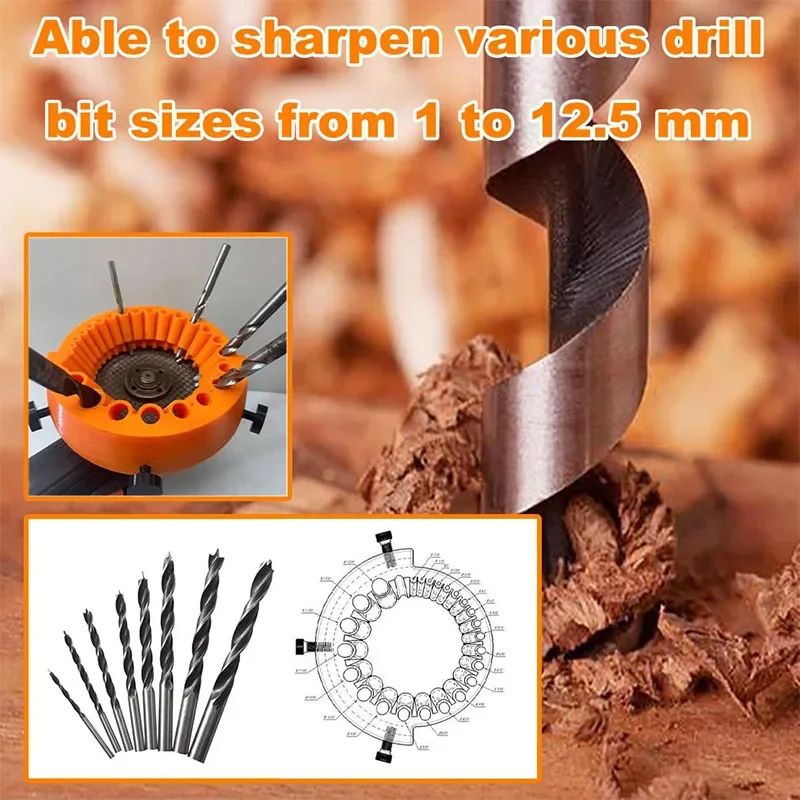 Upgrade Grinder Drill Bit Sharpener, Power Tool Grinding Attachment, Durable Drill Bit Sharpener for Home & Workshop