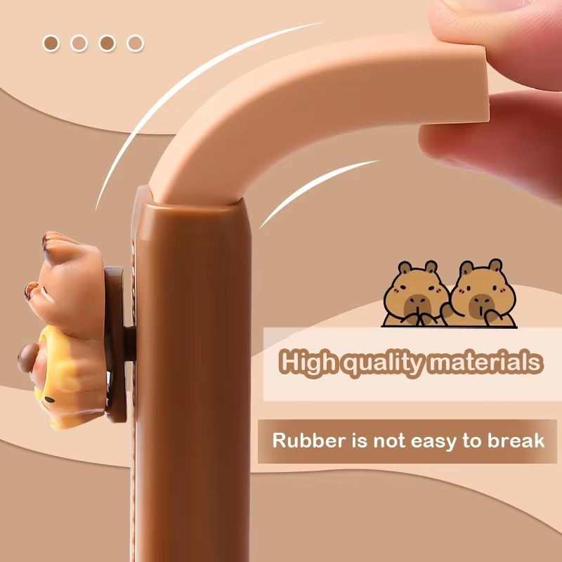 Kawaii Capybara Push Pull Eraser Cute Retractable Clean Erasing Rubber for School and Office