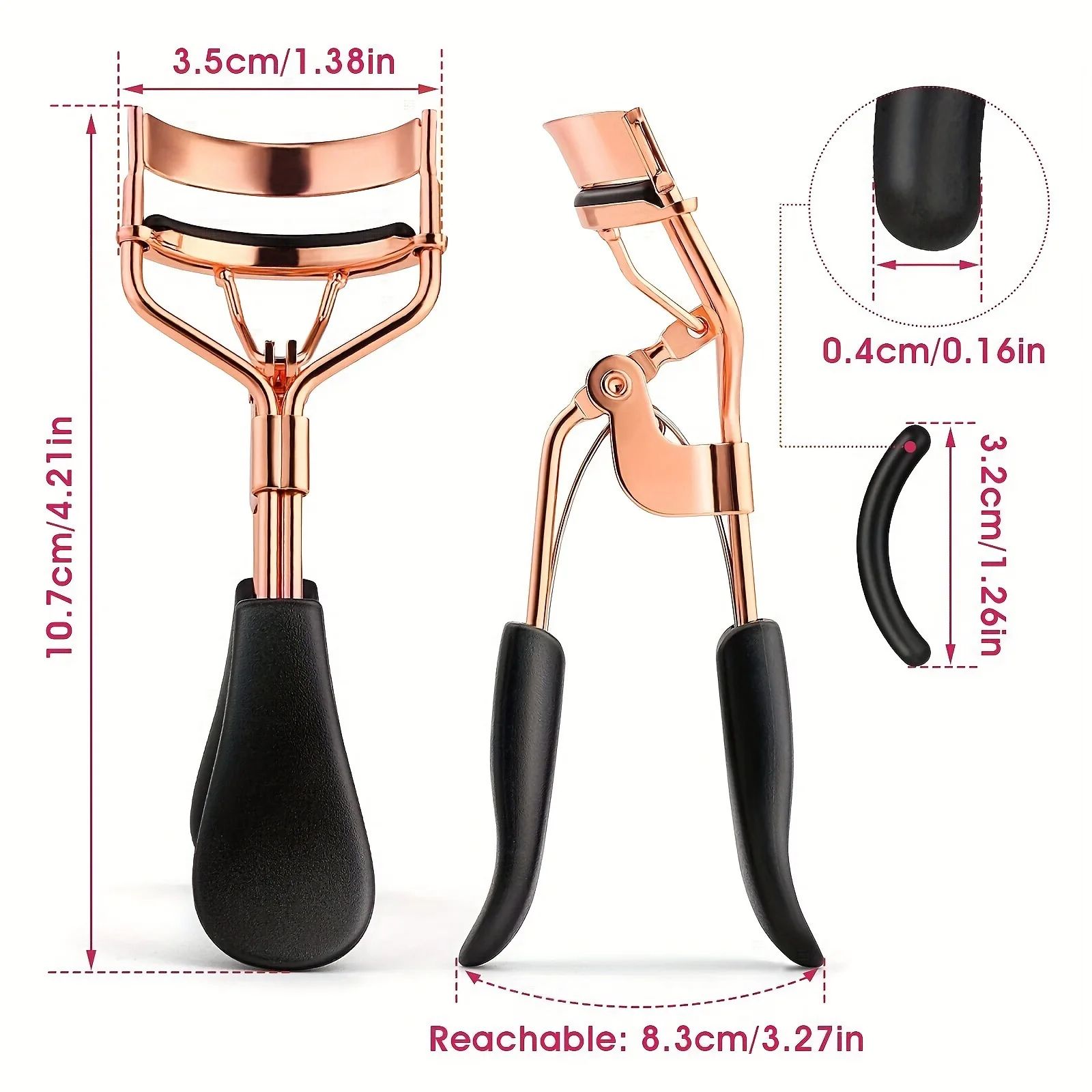 Professional Eyelash Curler Set Lash Curling Tool with Replacement Pads