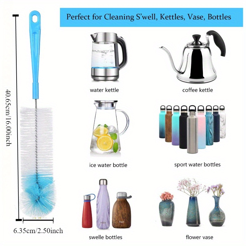 Bottle Cleaning Brushes Long-Handled Cleaner for Thermoses Beer Bottles Sports Bottles and Kettle Straws