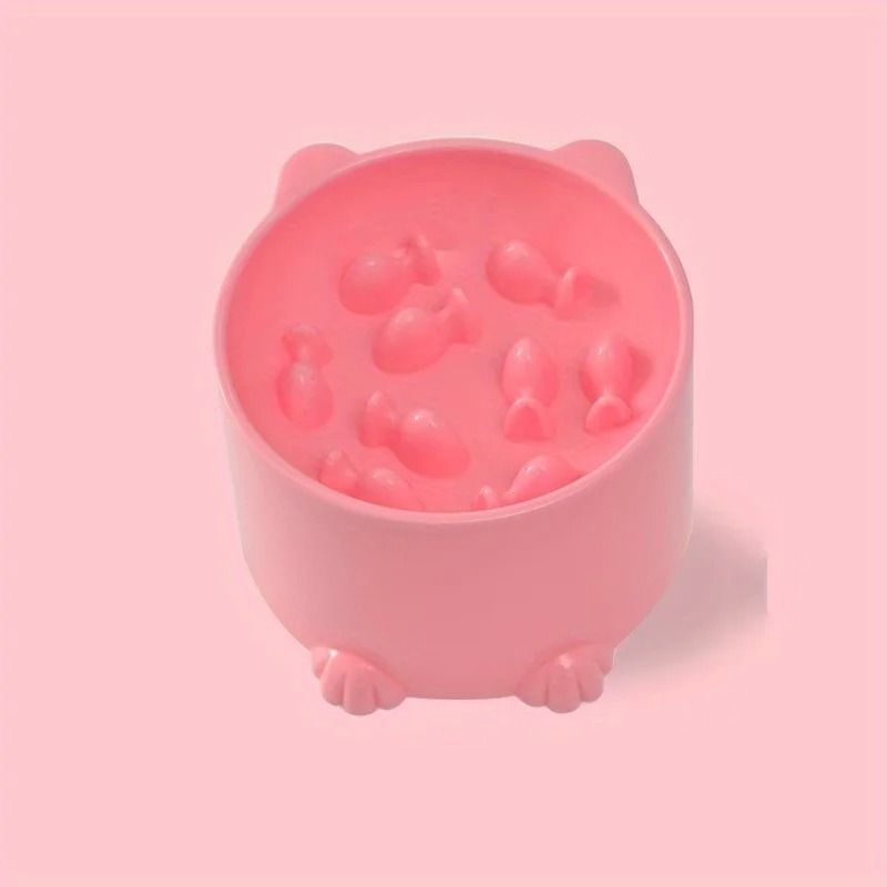 Slow Feeder Cat Bowl Anti Choking Pet Feeding Bowl with Neck Protection Design
