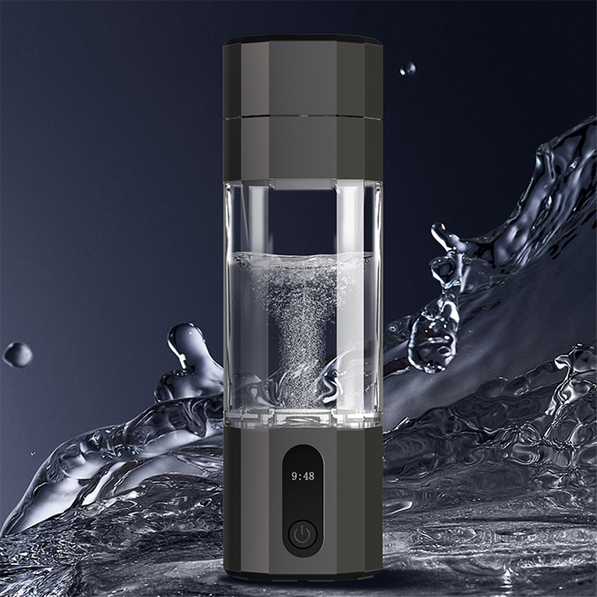 Portable Electrolysis Hydrogen Generator Water Bottle, 8000PPB Rechargeable