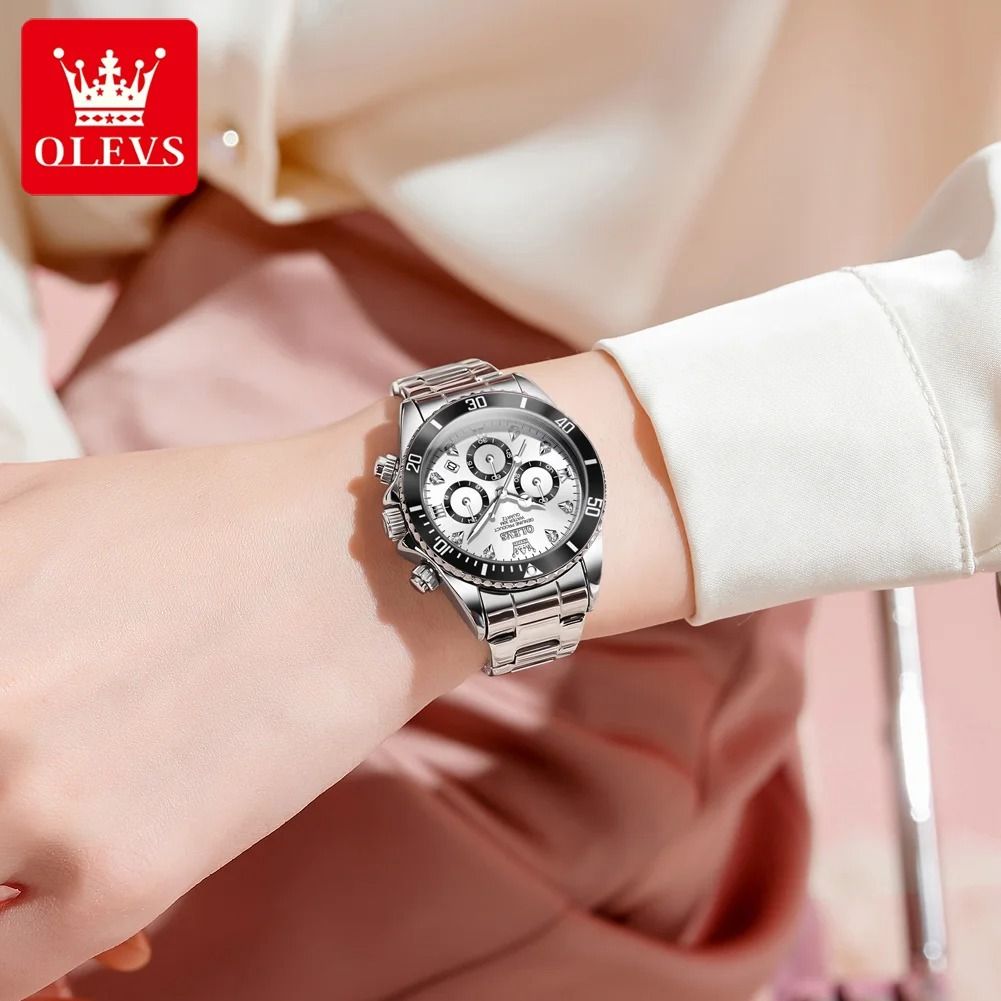 Womens Luxury Quartz Watch with Date and Luminous Display