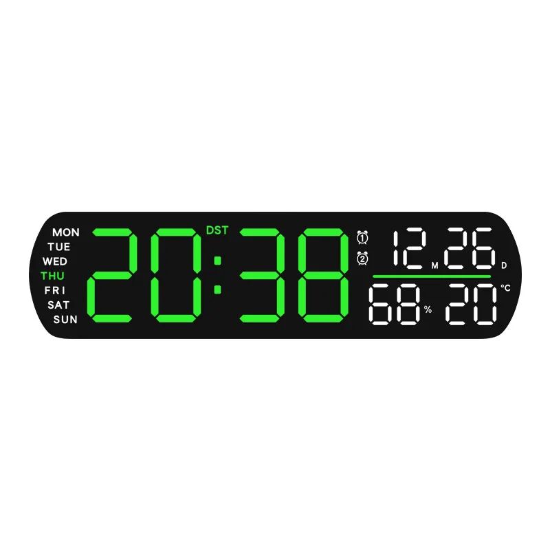 LED Digital Alarm Clock with Temperature and Humidity