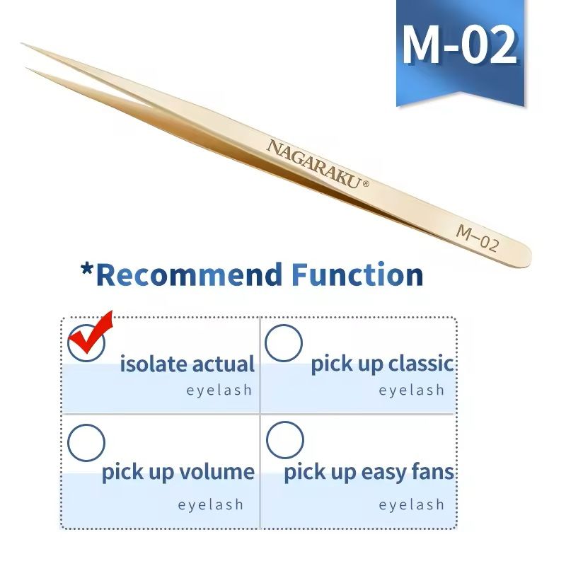 Womens Stainless Steel Eyelash Extension Tweezers