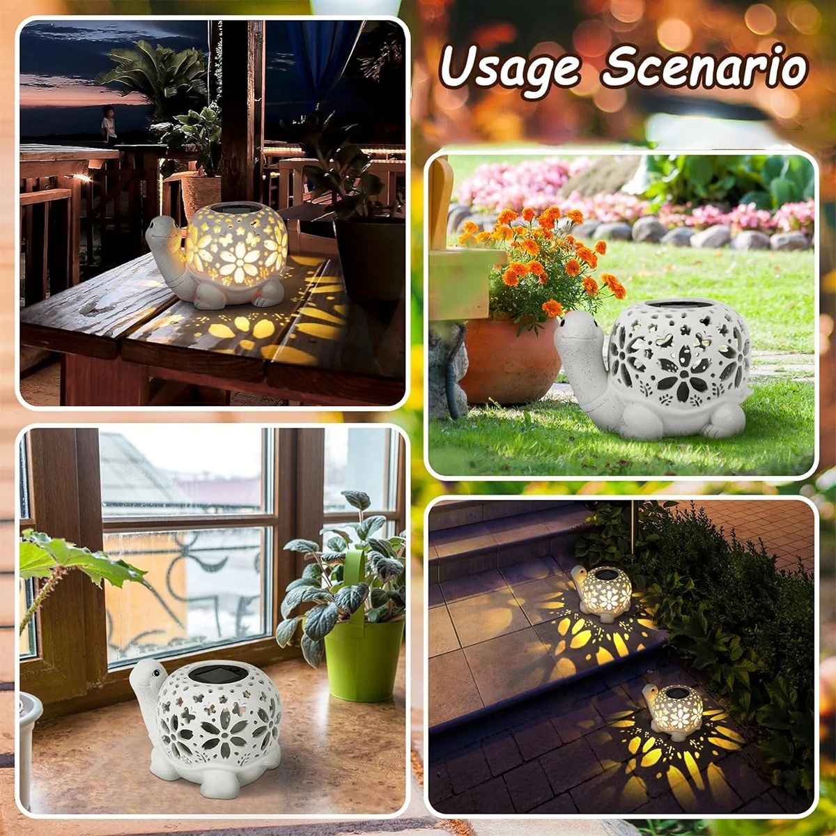 Solar Outdoor Garden Statue with Light for Mom Spring Decoration