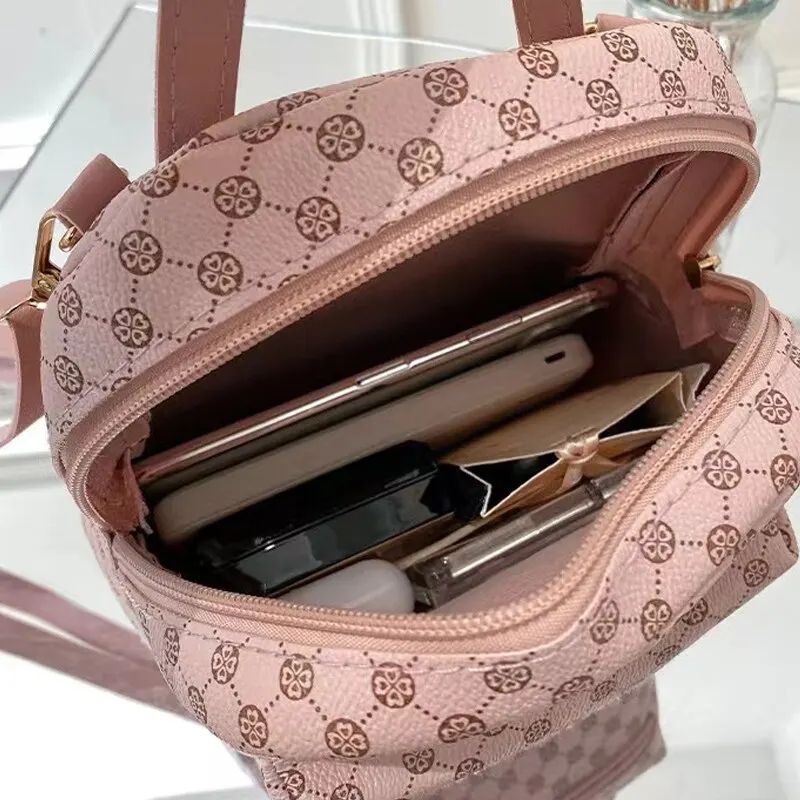 Women's Fashion Mini Backpack, PU Leather School Bag Convertible Crossbody Shoulder Handbag