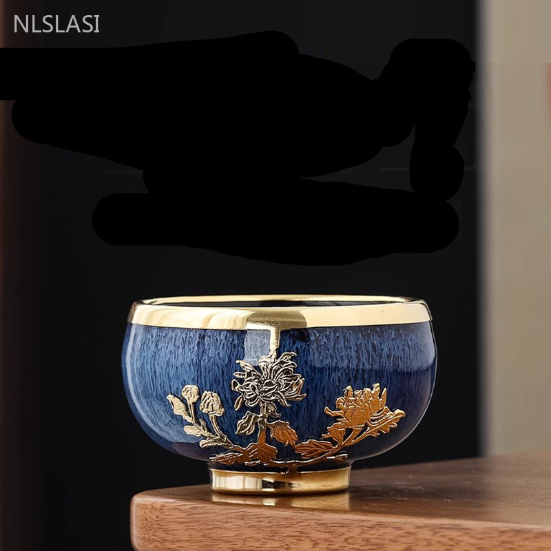 Antique Zen Ceramic Tea Cup Set, High Quality Kiln Change Master Cup, Exquisite Teacup Gift Box, Small Beauty Tea Bowl